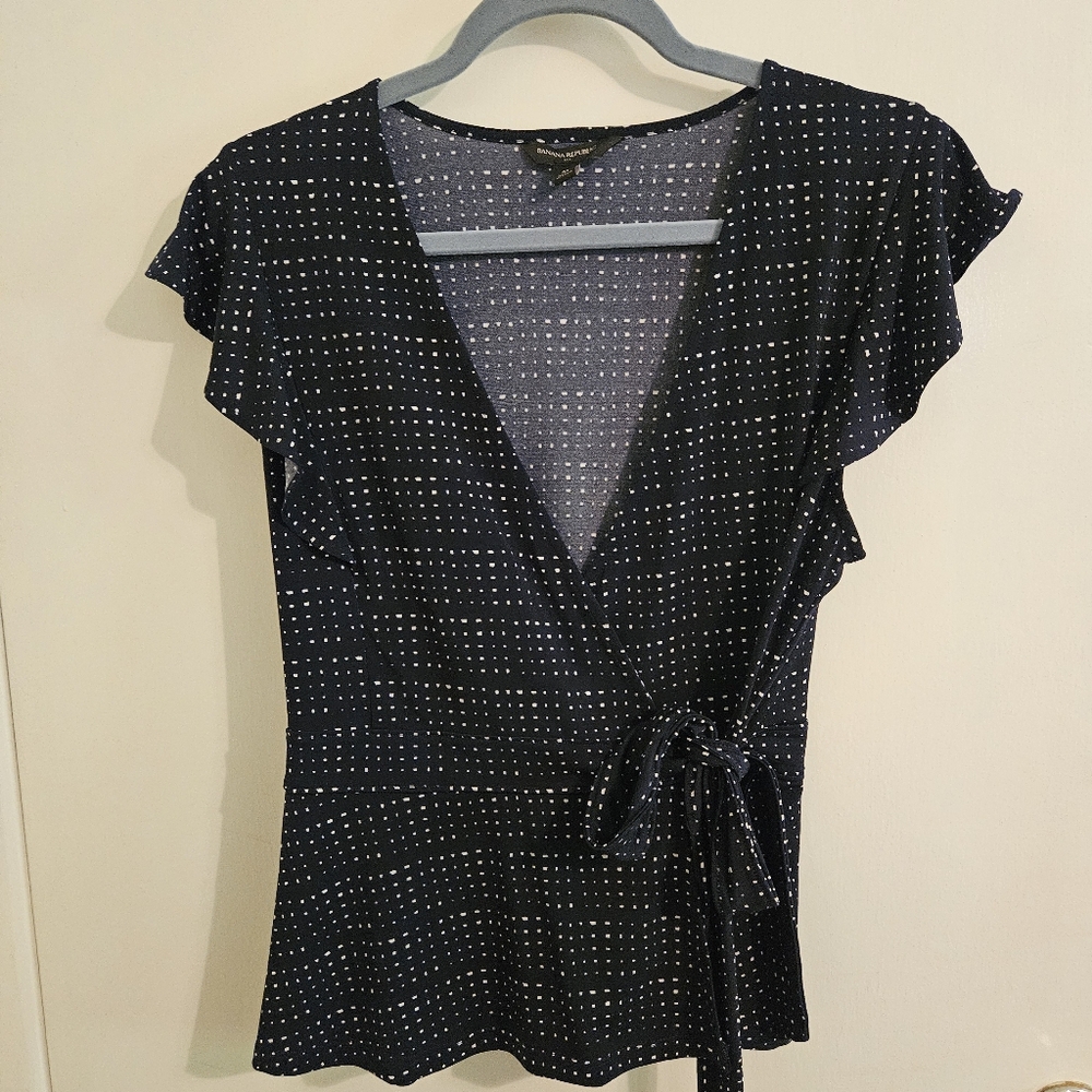 Polka Dot Wrap Top
